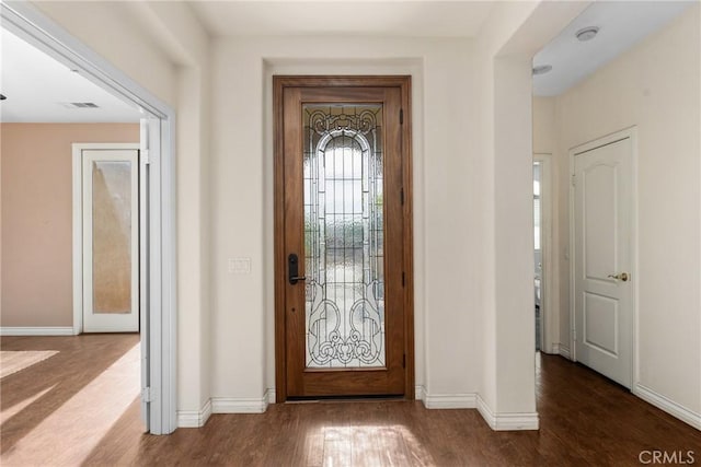 foyer featuring hardwood / wood-style flooring