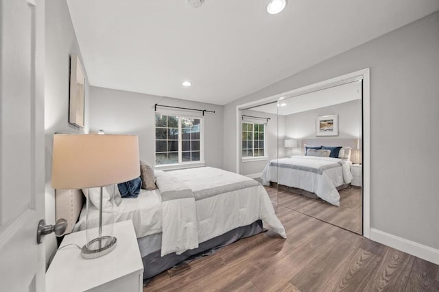 bedroom featuring hardwood / wood-style flooring