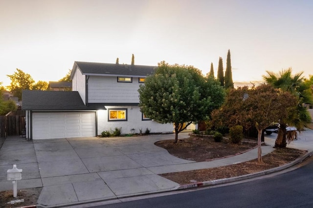 front facade featuring a garage