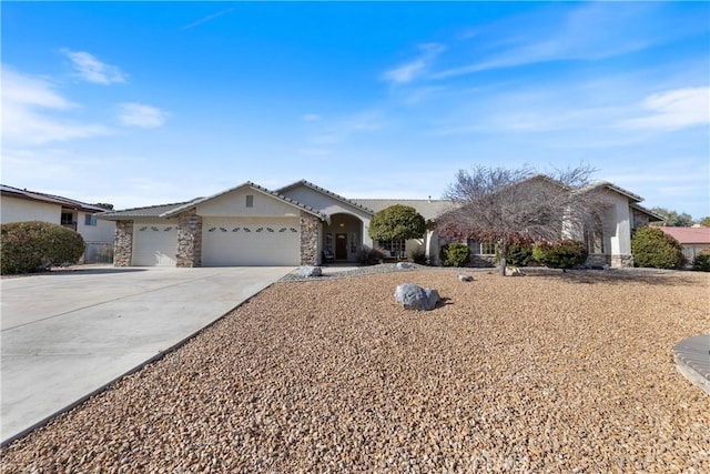 ranch-style house featuring a garage