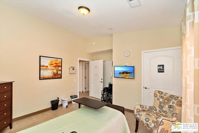 view of tiled bedroom