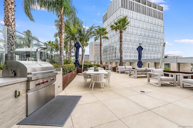 view of patio featuring outdoor lounge area