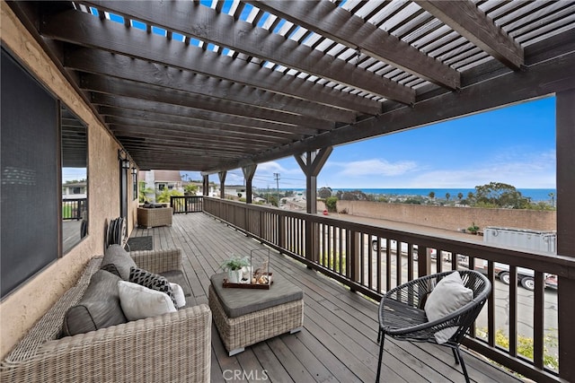 deck featuring an outdoor hangout area