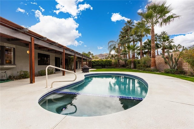 view of pool featuring a patio area