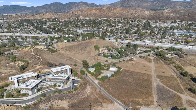 aerial view featuring a mountain view