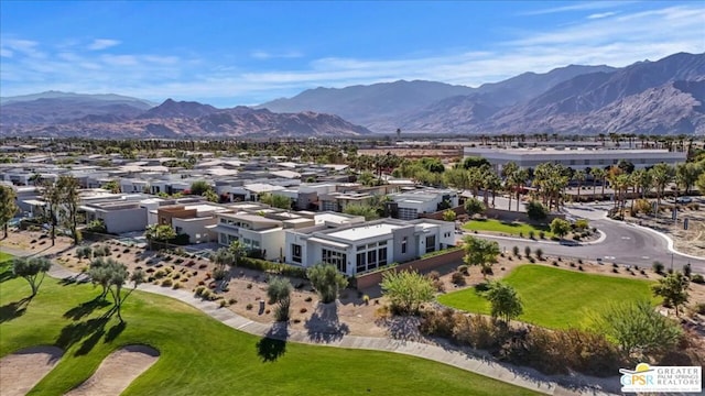 bird's eye view featuring a mountain view