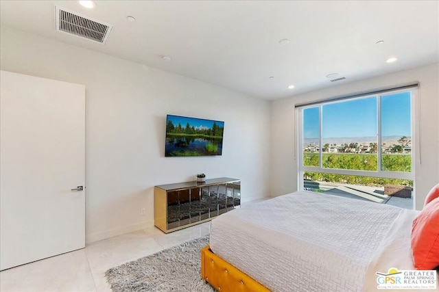 view of tiled bedroom