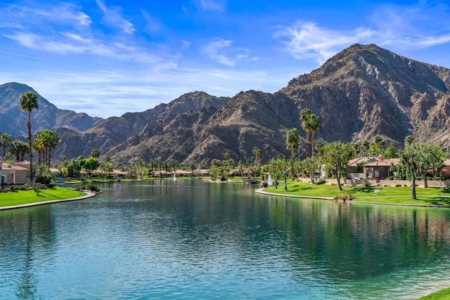 view of water feature featuring a mountain view