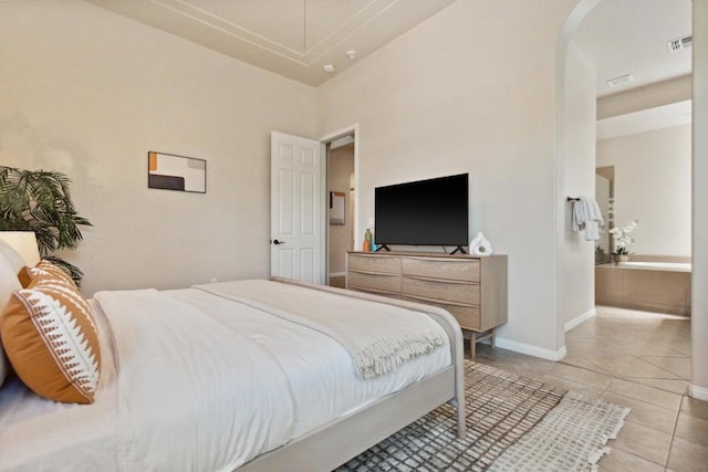 view of tiled bedroom