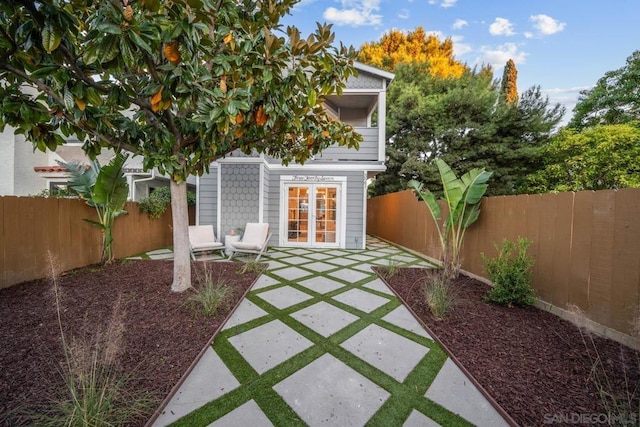 exterior space with a patio area and french doors