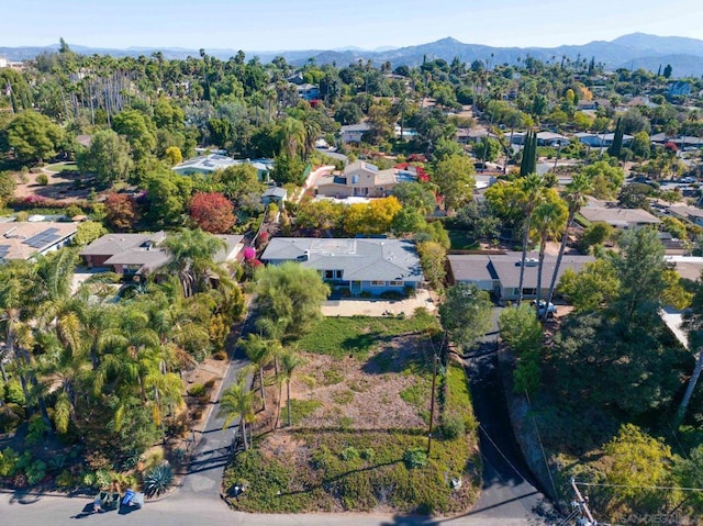 bird's eye view featuring a mountain view