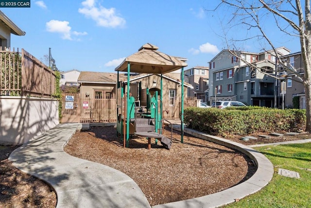 view of jungle gym