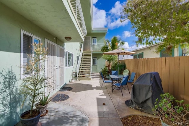 view of patio with grilling area