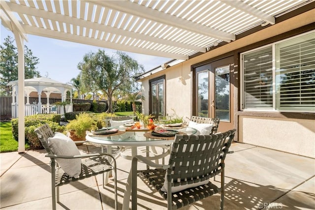 view of patio / terrace with a pergola