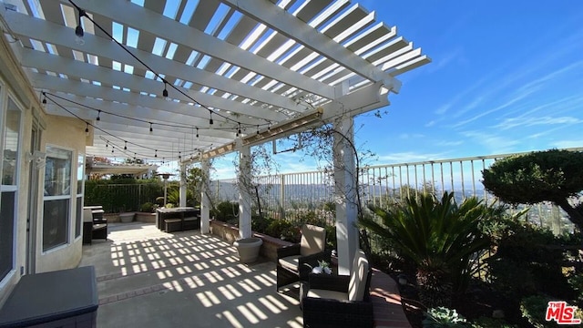 view of patio / terrace with a pergola