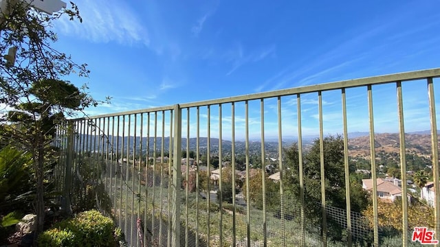 exterior space with a mountain view