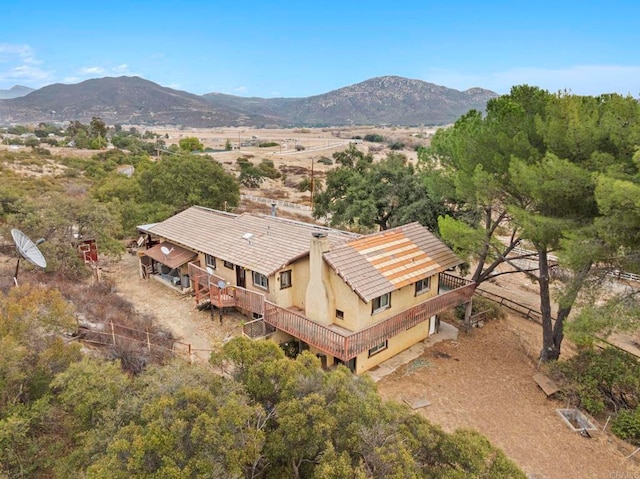 bird's eye view featuring a mountain view