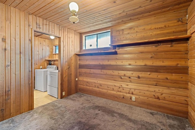 interior space with independent washer and dryer