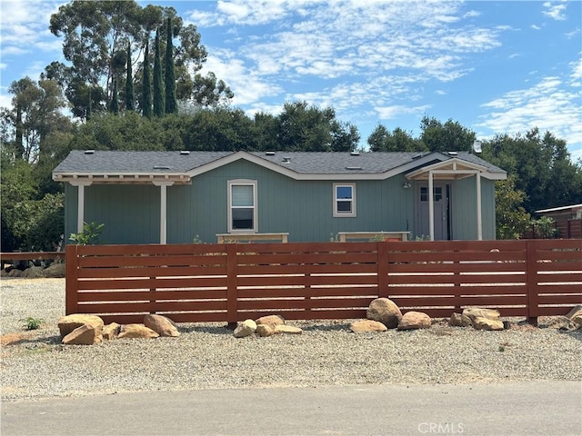 view of manufactured / mobile home