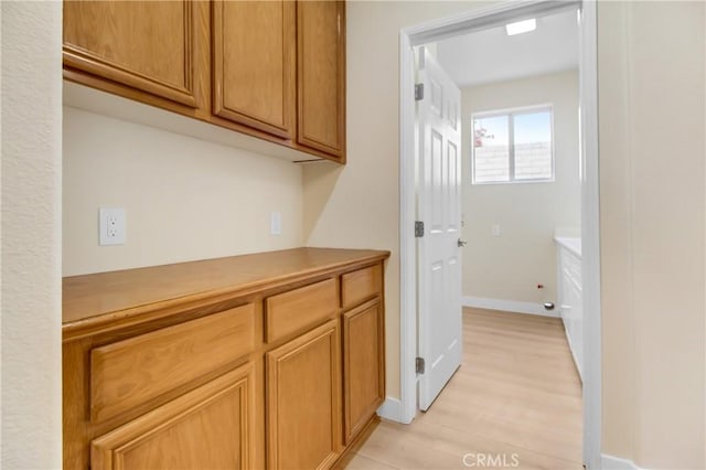 interior space featuring light hardwood / wood-style floors