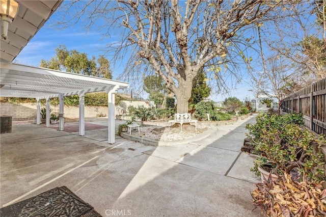 view of patio / terrace with a pergola