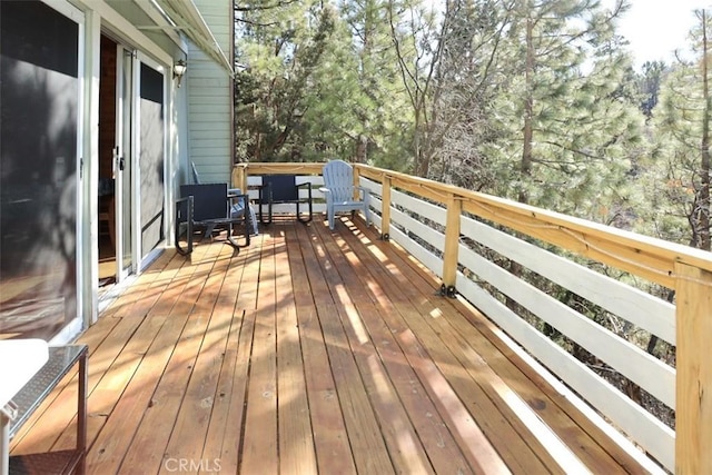 view of wooden terrace