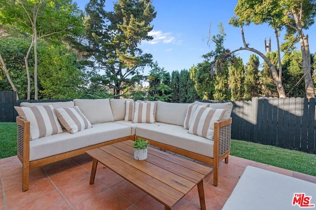 view of patio / terrace with outdoor lounge area