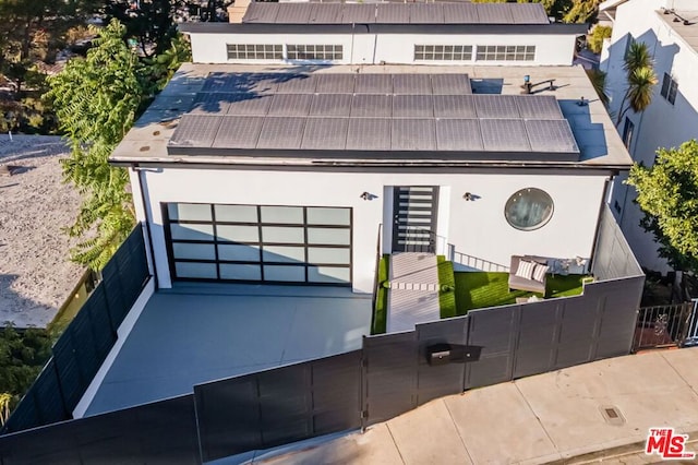 modern home with solar panels