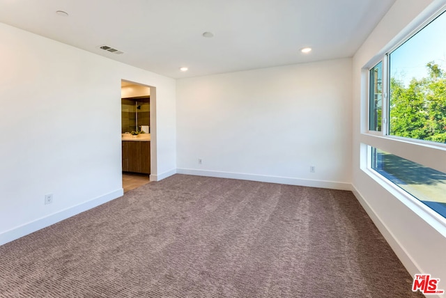 carpeted spare room featuring a healthy amount of sunlight