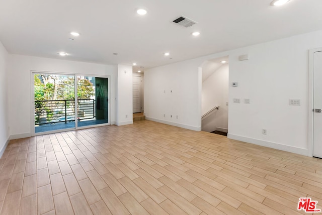 empty room featuring light wood-type flooring