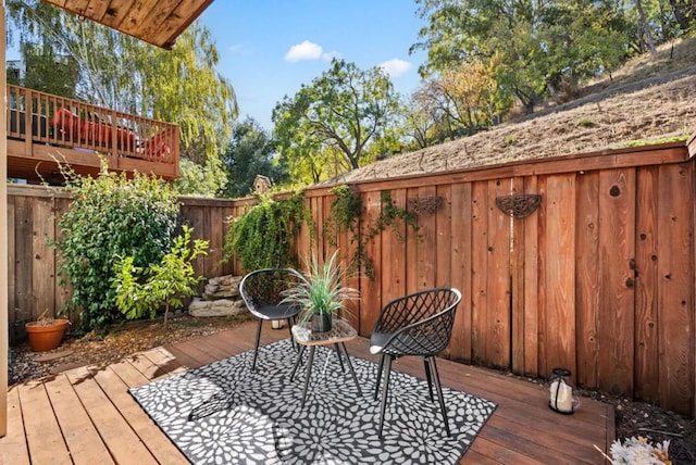 view of wooden terrace