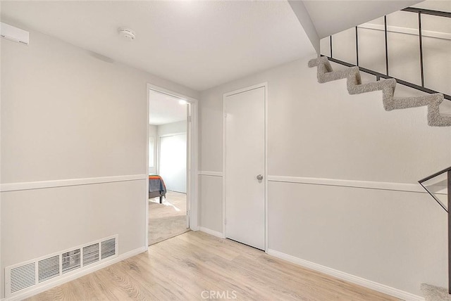 interior space with light hardwood / wood-style floors