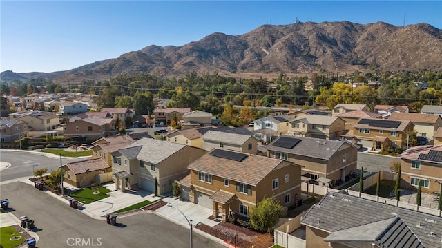 bird's eye view with a mountain view