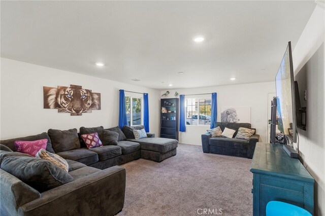 view of carpeted living room