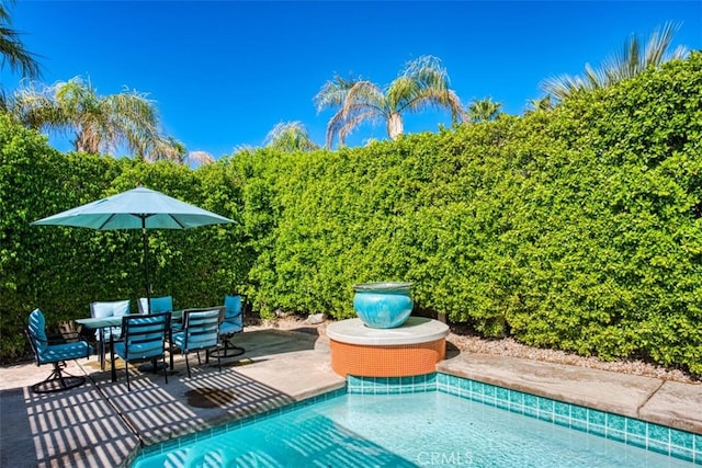 view of pool with a patio