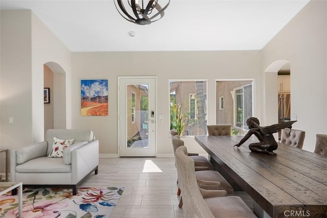 dining room with french doors