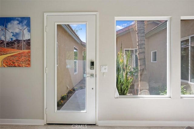 entryway featuring a wealth of natural light