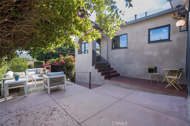 view of patio with an outdoor living space