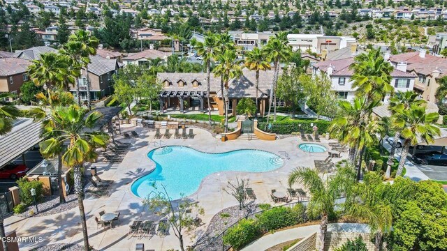 view of pool with a patio area