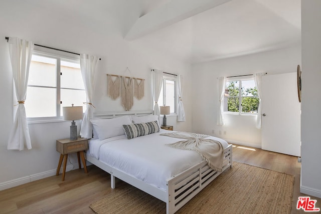 bedroom featuring light hardwood / wood-style flooring