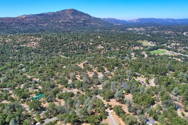 aerial view featuring a mountain view