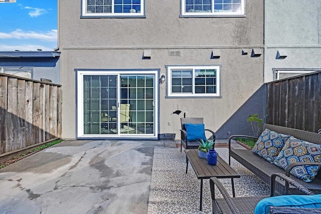 view of patio / terrace with an outdoor living space