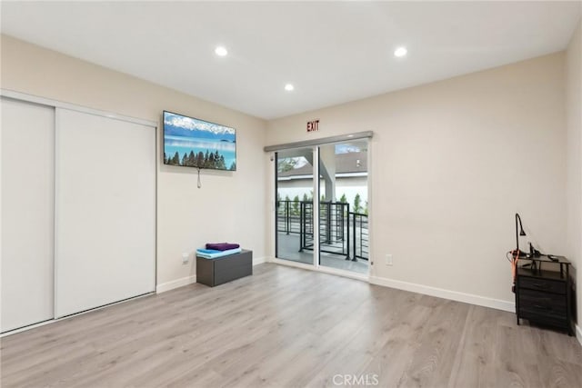 interior space featuring light hardwood / wood-style flooring