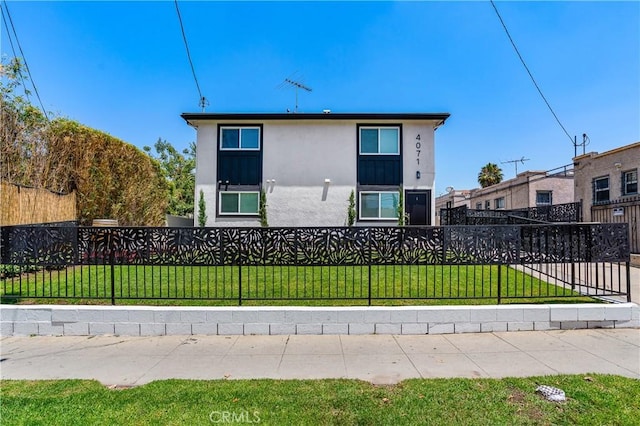 exterior space with a lawn