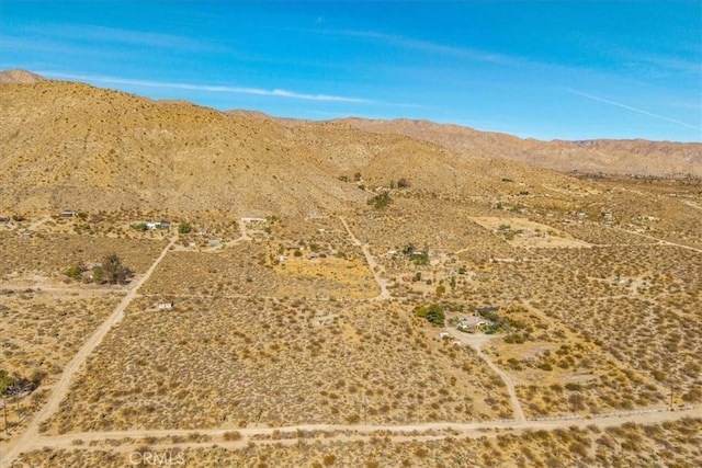 drone / aerial view with a mountain view