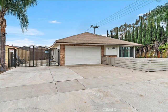 ranch-style house with a garage