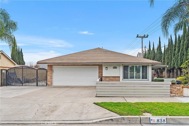 ranch-style house with a garage