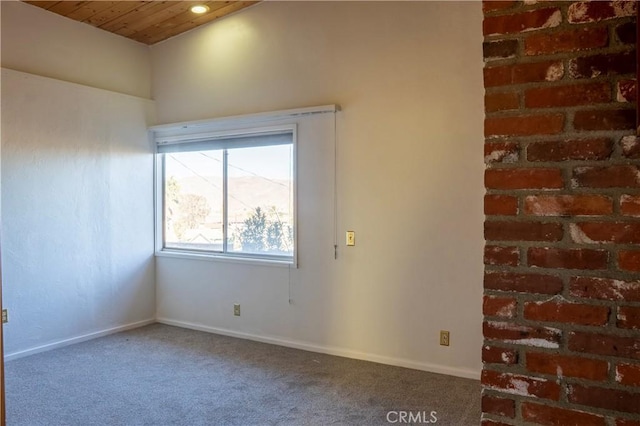 view of carpeted spare room