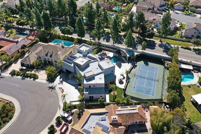 bird's eye view with a residential view