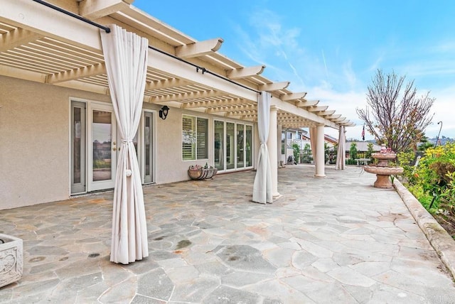 view of patio / terrace with a pergola